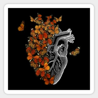 Monarch Butterfly Heart by Tobe Fonseca Magnet